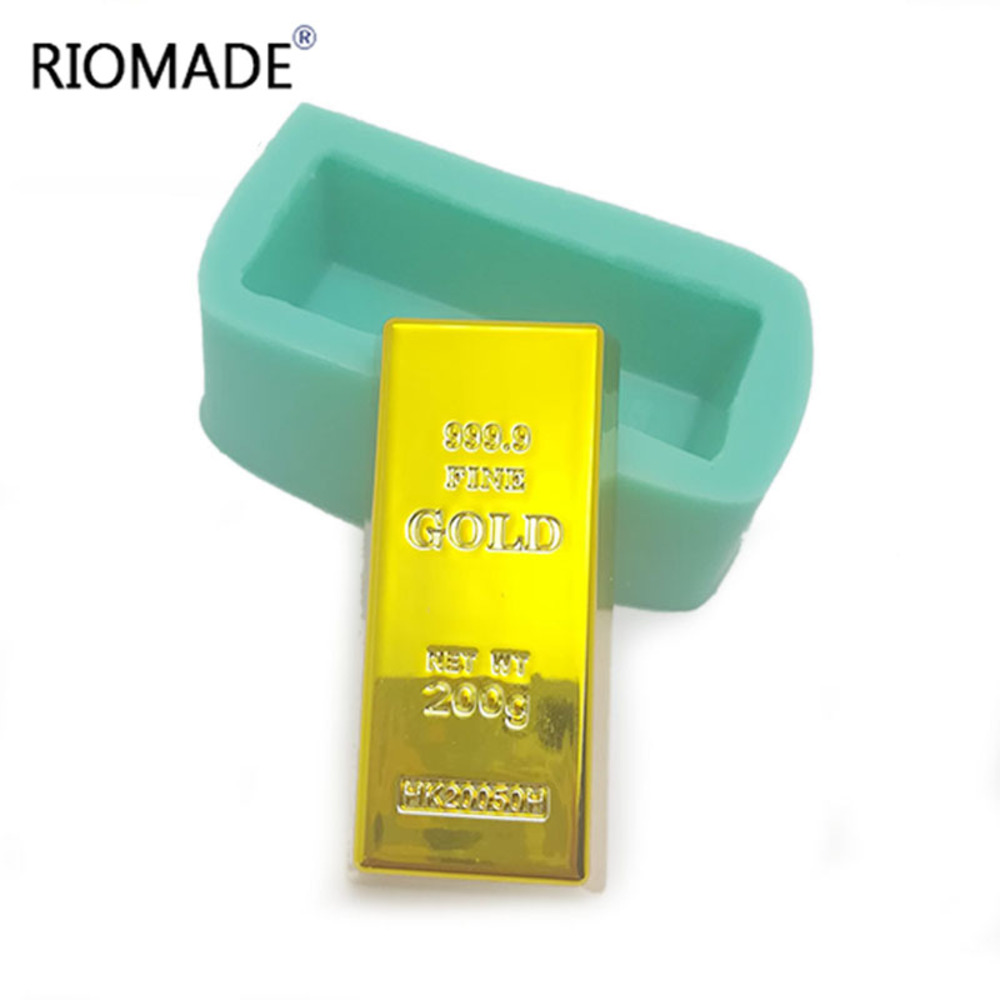 Candle Molds - Forma silikonowa w kształcie złotego pręta,