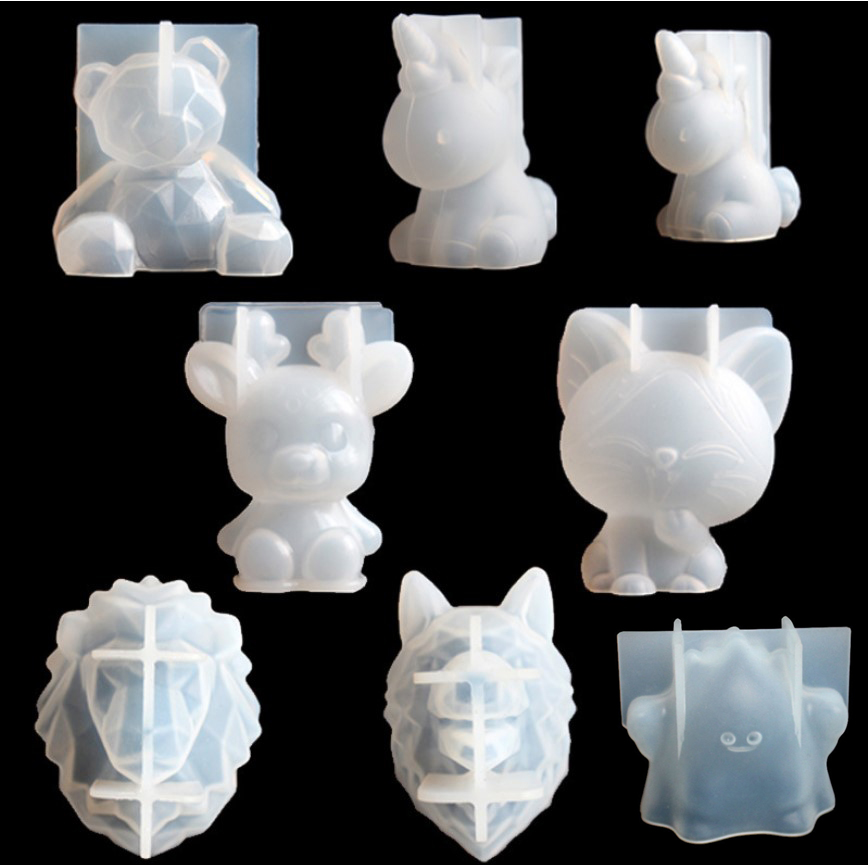 Candle Molds - Przezroczysty jednorożec silikonowe formy z żywicy