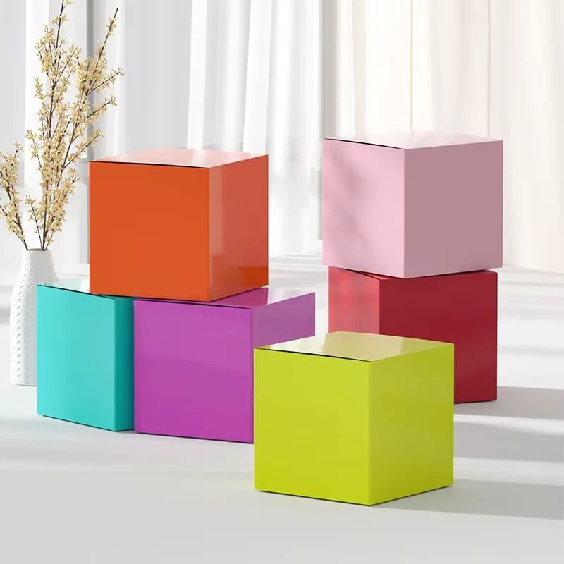 Candle Containers - Składane pudełko papierowe, kolorowe kartonowe pudełko